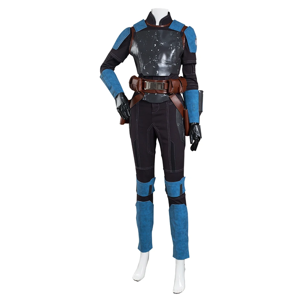 Women Bo Cos Katan Cosplay Battle Jumpsuit Top Pants Vest Belt Mask Movie Space Female Fantasy Costume Halloween Role Play Suit