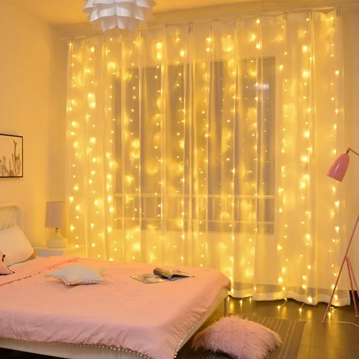 3M LED Curtain Garland  Fairy Lights Festoon with Remote New Year Garland  Christmas Decoration Party wedding decoration.