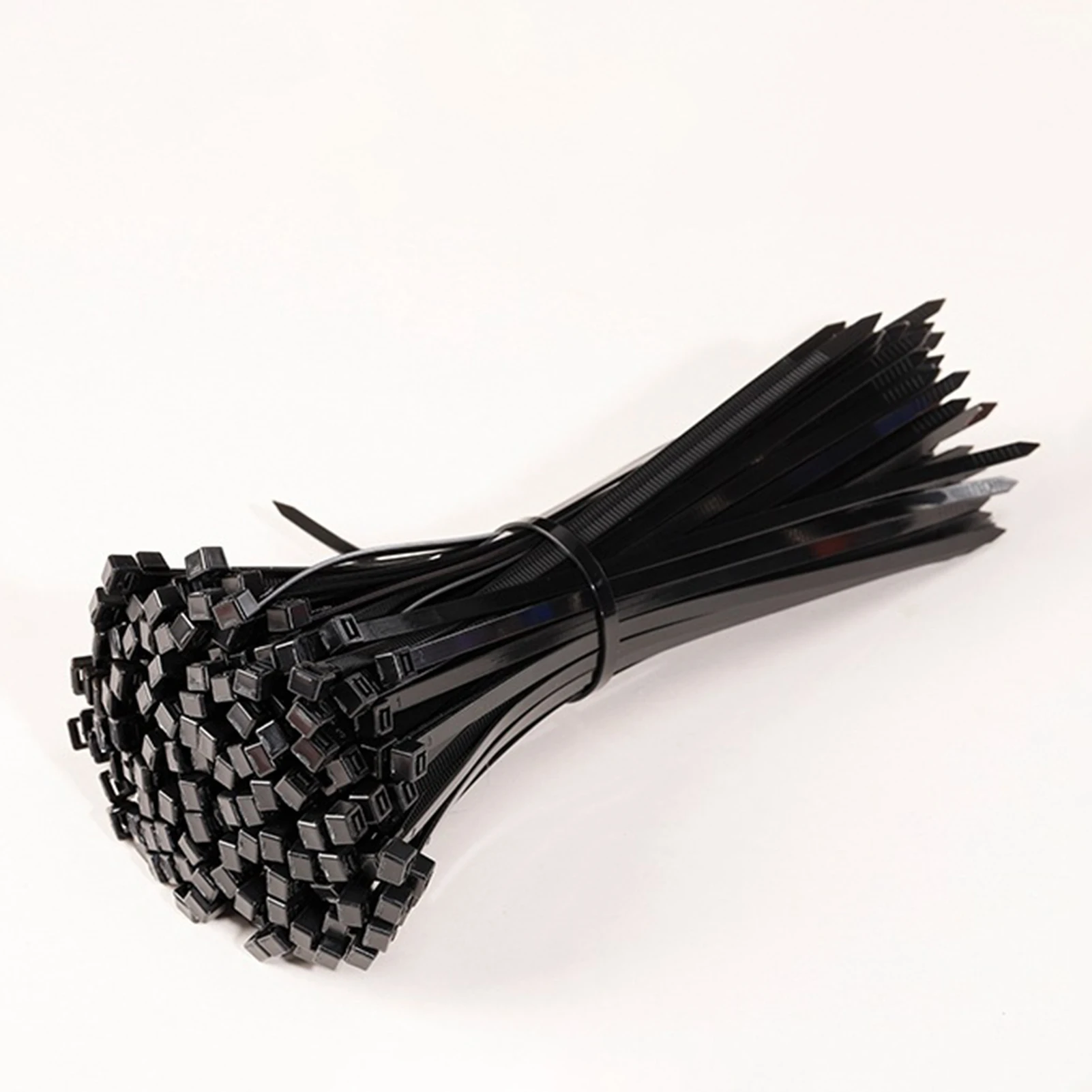 100pcs Self-locking Nylon Cable Ties Set Black Zip Wraps Strap Fastening Ring Loop Eelectrian Cable Tie Wiring Accessories