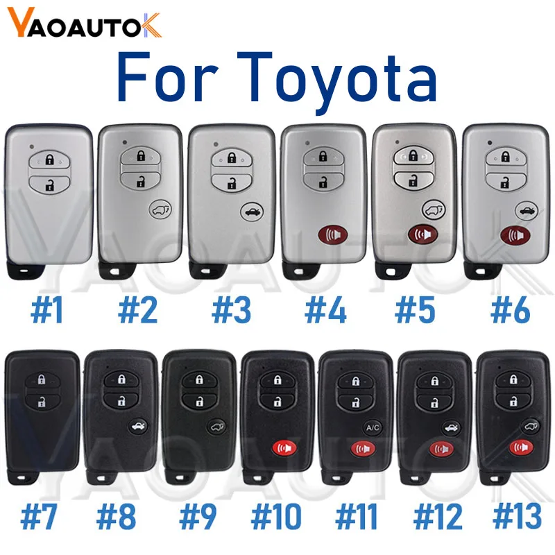 

Умный дистанционный брелок для Toyota, брелок для Toyota Prius, RAV4, Highlander, 4 runner, Land Cruiser, Venza, 2/3/4 кнопки