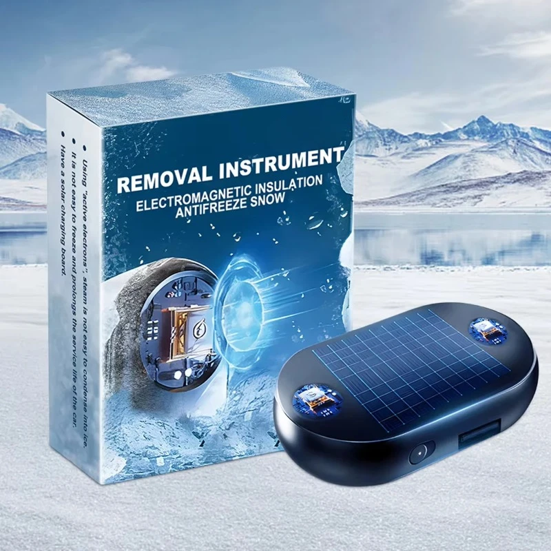 Snow Plow Antifreeze Car Electromagnetic Molecular Defroster Front Rear Windshield Car Snow Removal Instrument Solar Antifreeze