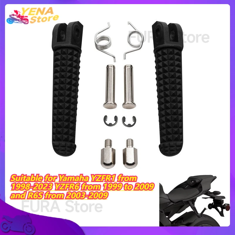 

Motorcycle front seat passenger footrest Suitable for Yamaha YZFR1 from 1998-2023 YZFR6 from 1999 to 2009 and R6S from 2003-2009