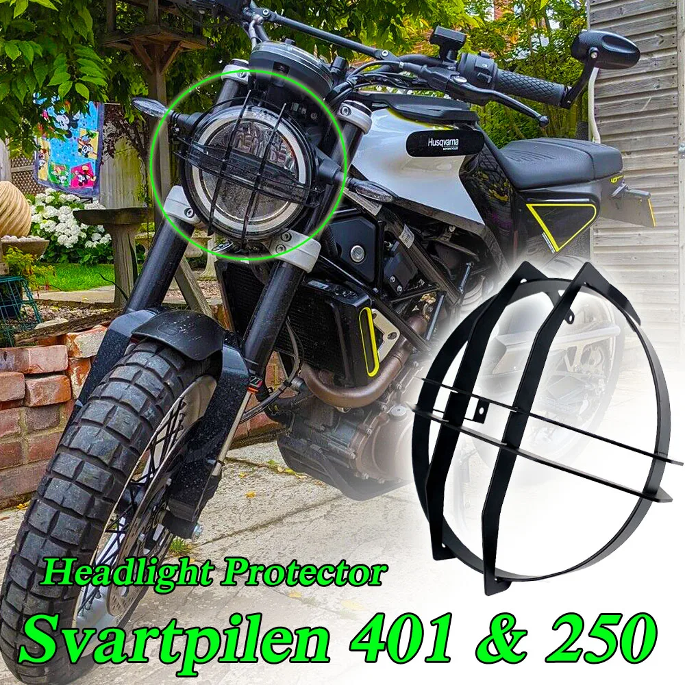 

For Husqvarna Svartpilen 401 & 250 2018-2022 Headlight Guard Headlight Safety Guard