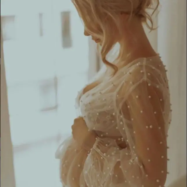 Abito da sposa di lusso perla manica lunga giacca da sposa stella pizzo Tulle partito scialle pavimento-lunghezza mantello da sposa abito Sexy