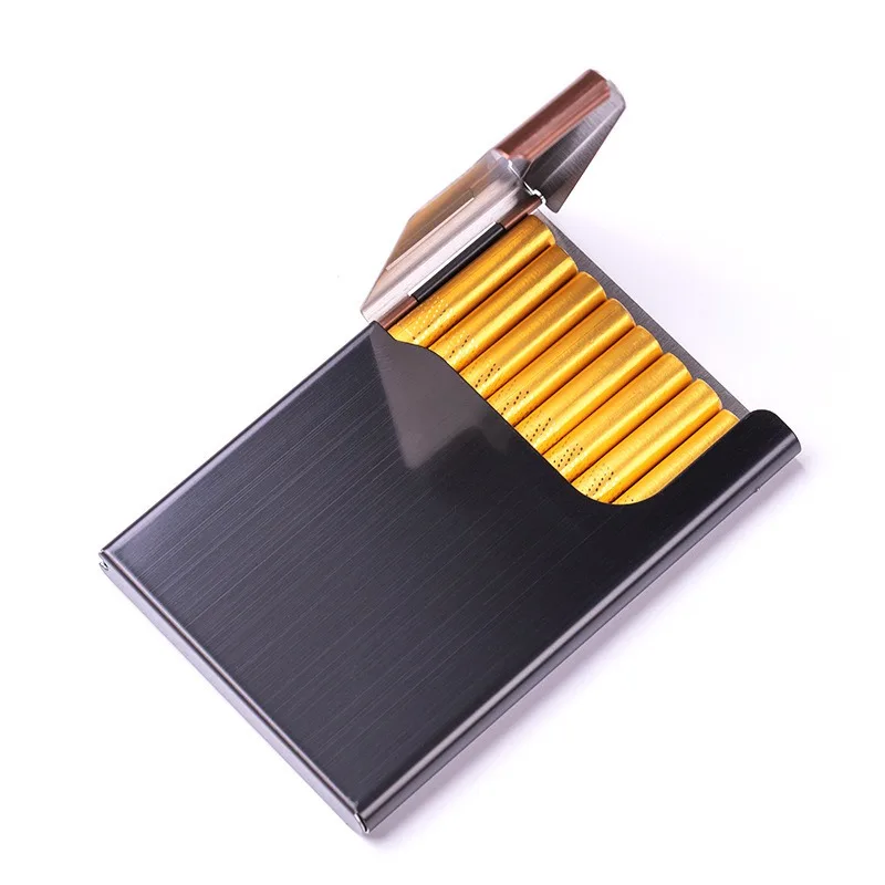 6-7MM Cigarette Case Metal Portable Outdoor Slim Pressure and Moisture Resistant 20Ps Cigarette Case Box Gifts