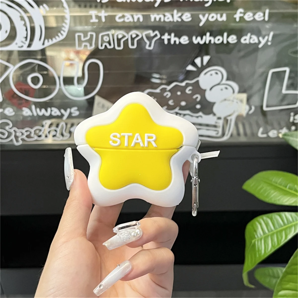 Case for Huawei FreeClip,Cute Cartoon Creative Star Design Soft Silicone Shockproof Earphone Protective Cover for Boys Girls