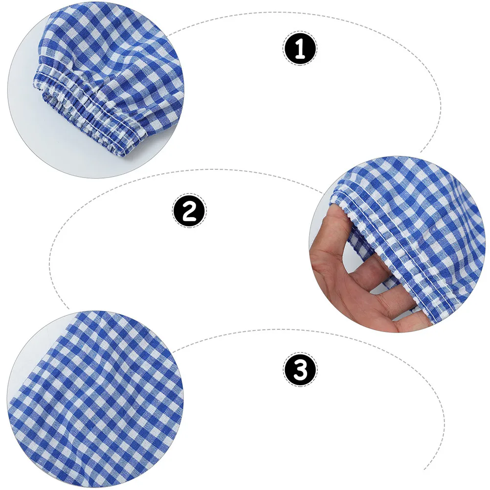 

6 пар хлопковых льняных клетчатых эластичных защитных нарукавников, маслоотталкивающие, для мытья посуды, садоводства, сварки, многоразовые, для защиты рук