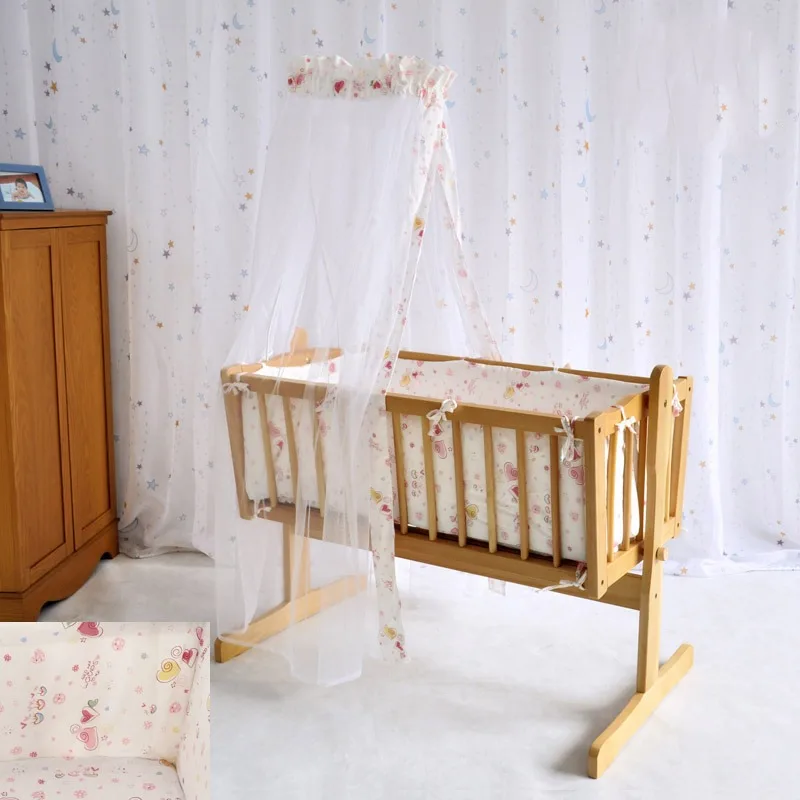 kids luxury crib cot white newborn sleeping bed multi functional baby crib wooden baby crib