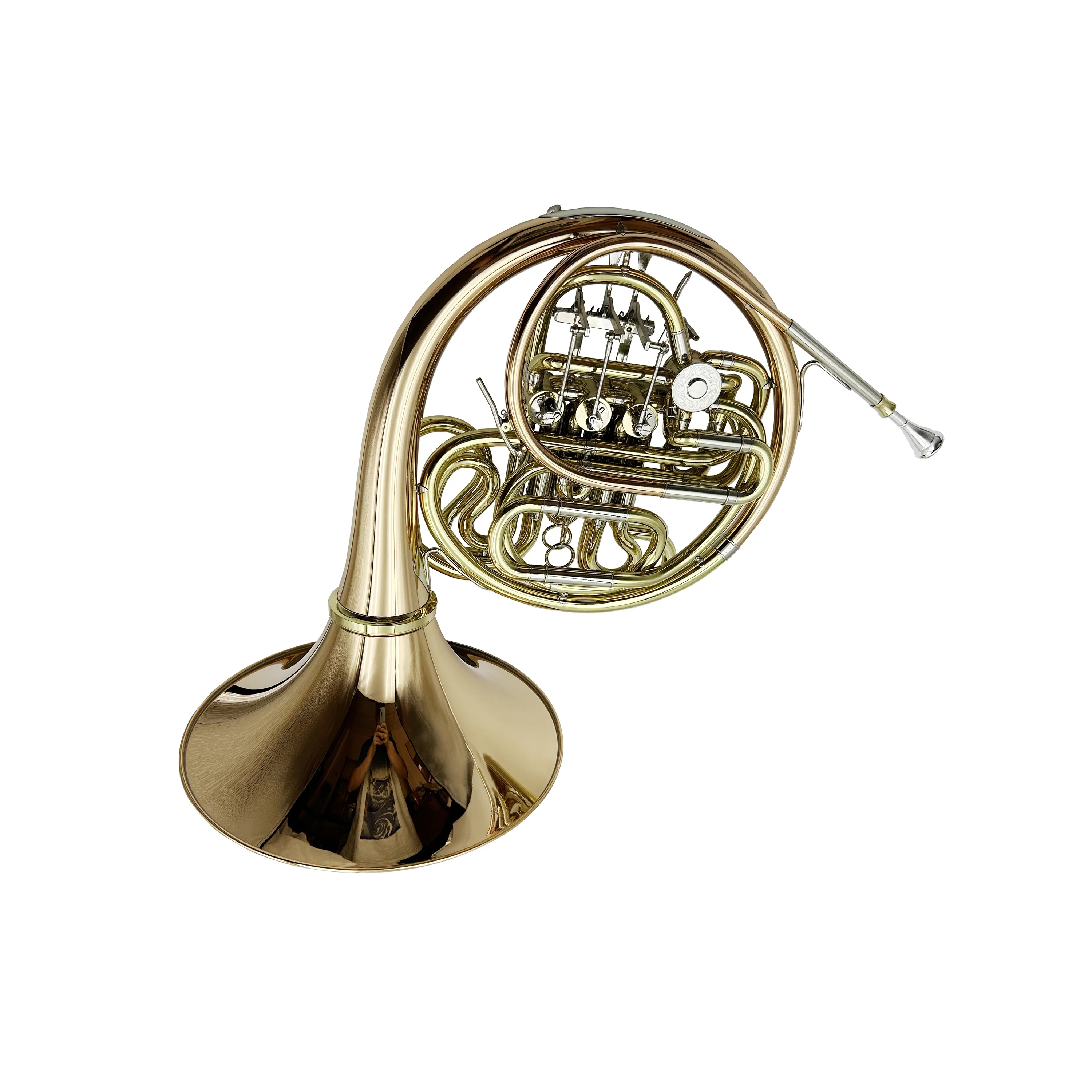 OEM Gold French Horn JYFH946PC 4 Key Double Separated Bell BB/F Key Phosphorus Copper Bronze