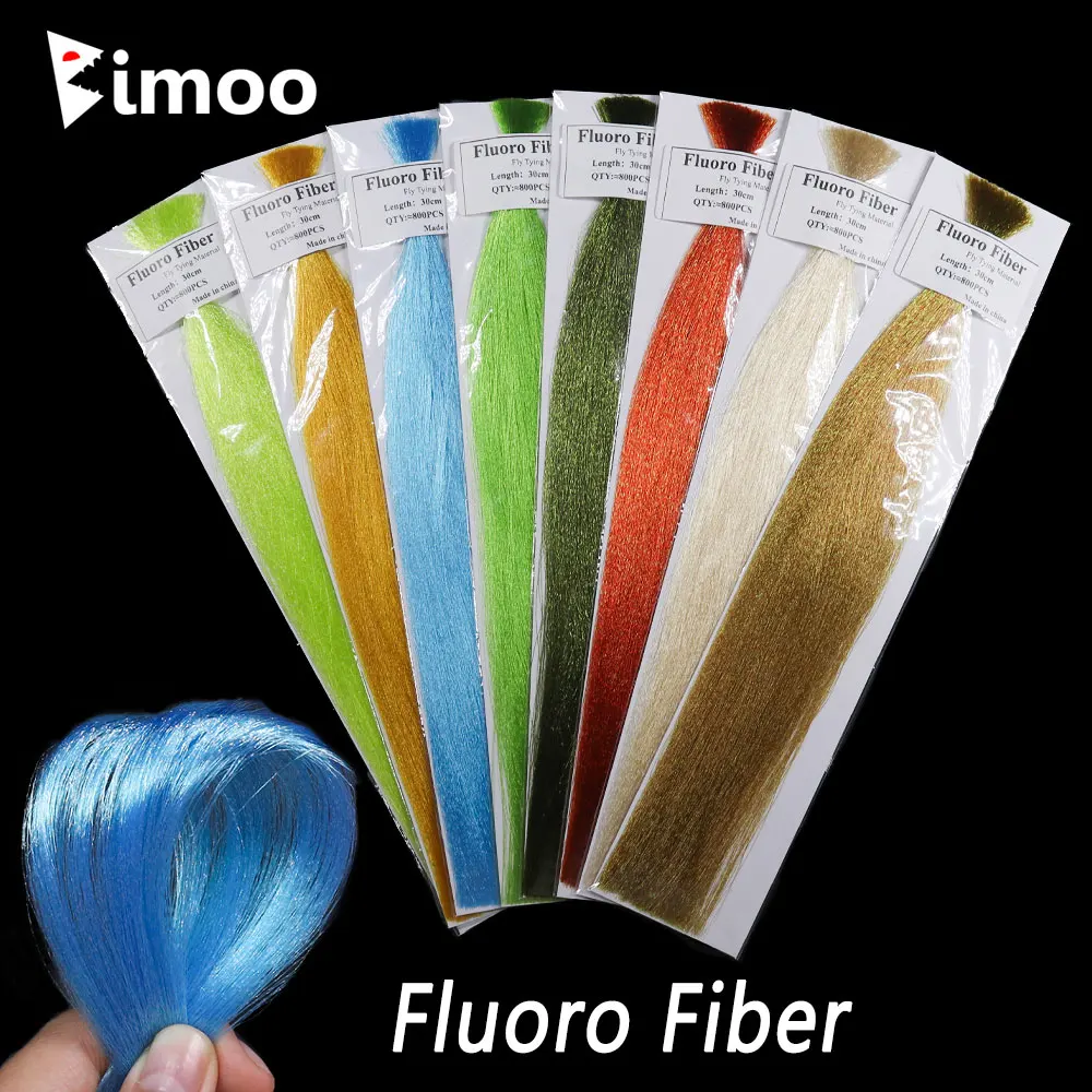 1–8 Packungen Fluorofaser-Fliegenbindematerial, ultrafeines Flash-Tinsel für Salzwasser-Streamer, Hecht-, Steelhead- und Forellen-Angelköder