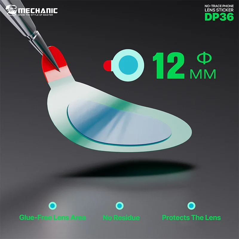 

Набор из 360 наклеек для защиты объектива телефона MECHANIC DP36 без следов, антицарапинное покрытие, инструменты для ремонта и защиты камеры телефона