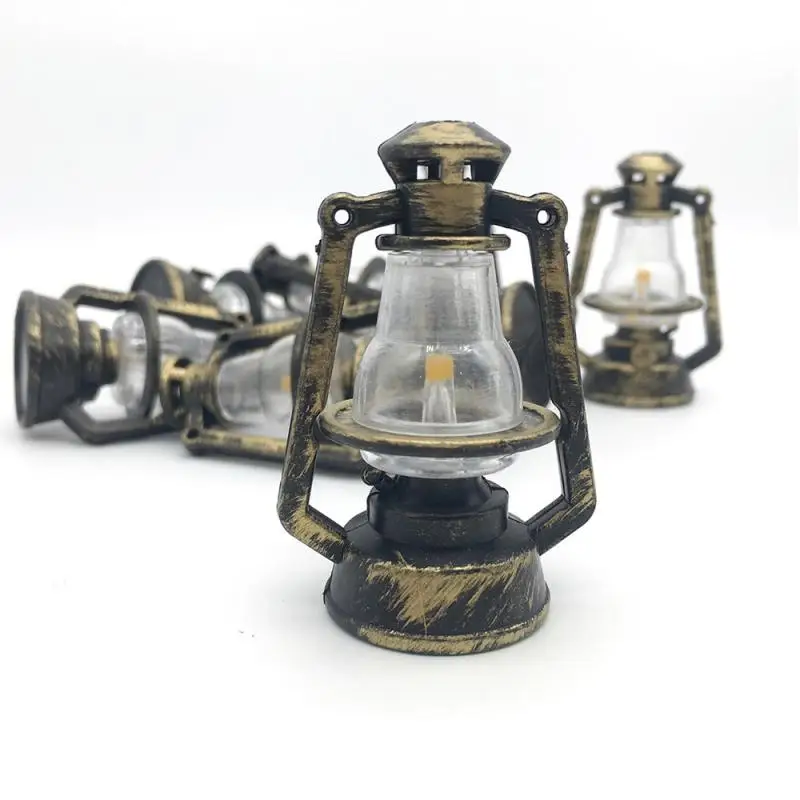 1/3/5PCS Scale Miniature Oil Lamp Dollhouse Accessories Mini Kerosene Lantern Doll House Decor Scene Ornaments Pretend