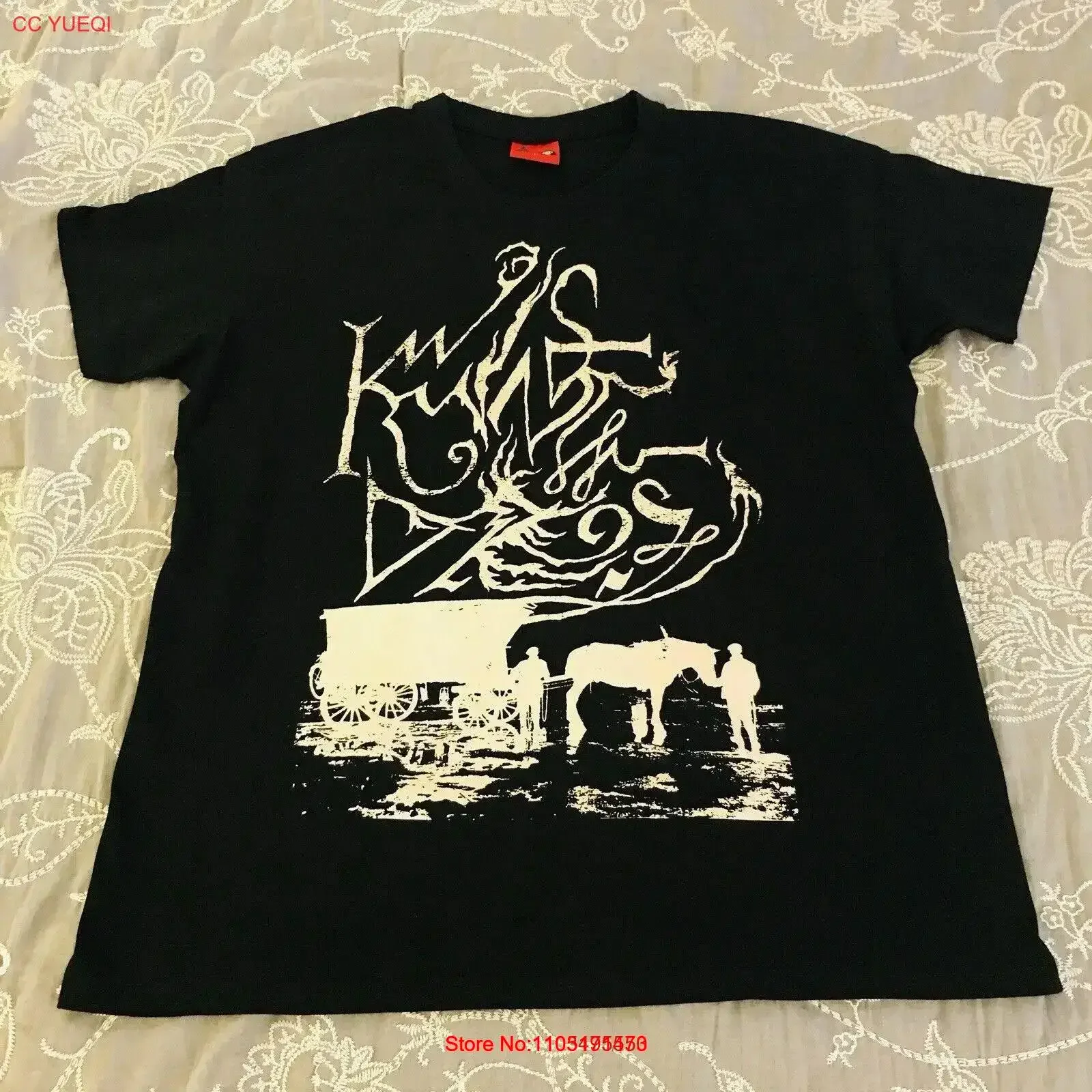 KWADE DROES T Shirt L Azarath Inquisition Urgehal Urfaust vintage Lavé graphique Confortable streetwear Polyvalent Unisexe Doux