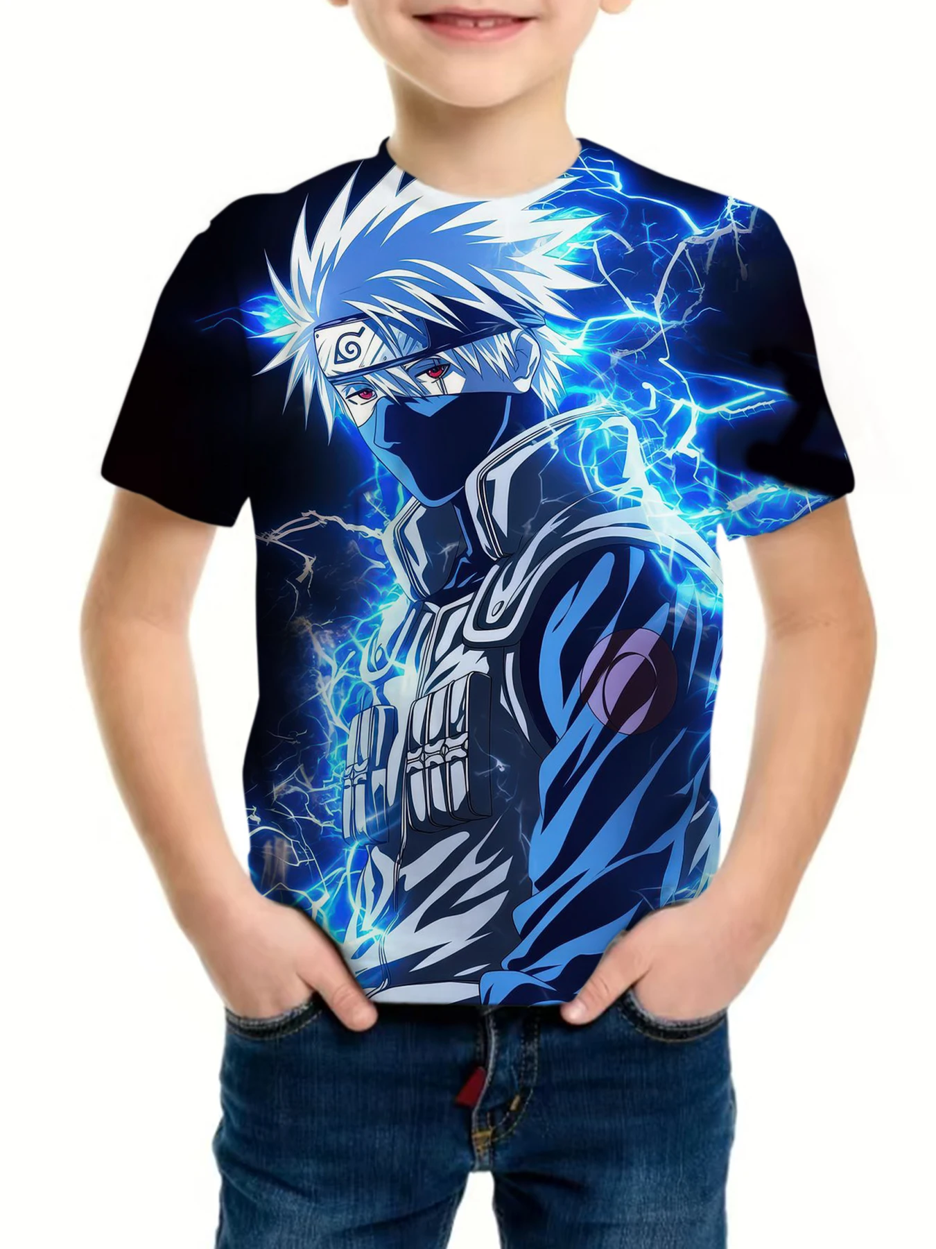 

2025 New Hot Summer Men's Japanese Anime Naruto 3D Printed T-shirt Children's Street Leisure Sports Large Tops Cool Short Sleeve