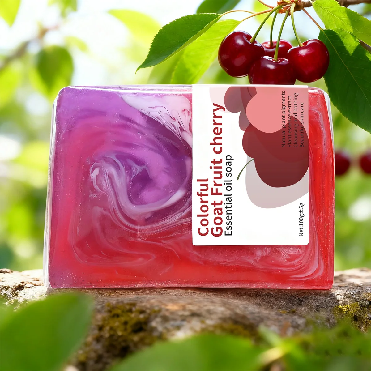 

Органическое мыло ручной работы с фруктовой вишней, натуральная эссенция вишни, питает кожу, увлажняющее, очищающее, отбеливающее мыло