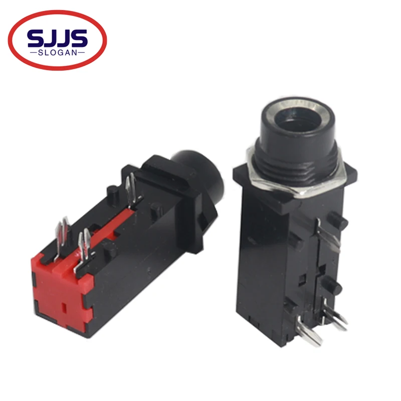 【10-2PCS】Audio Jack 6.35mm 3Pin Mono Audio Stereo Audio Socket Microphone Welding Line For Microphone Socket Dual Track