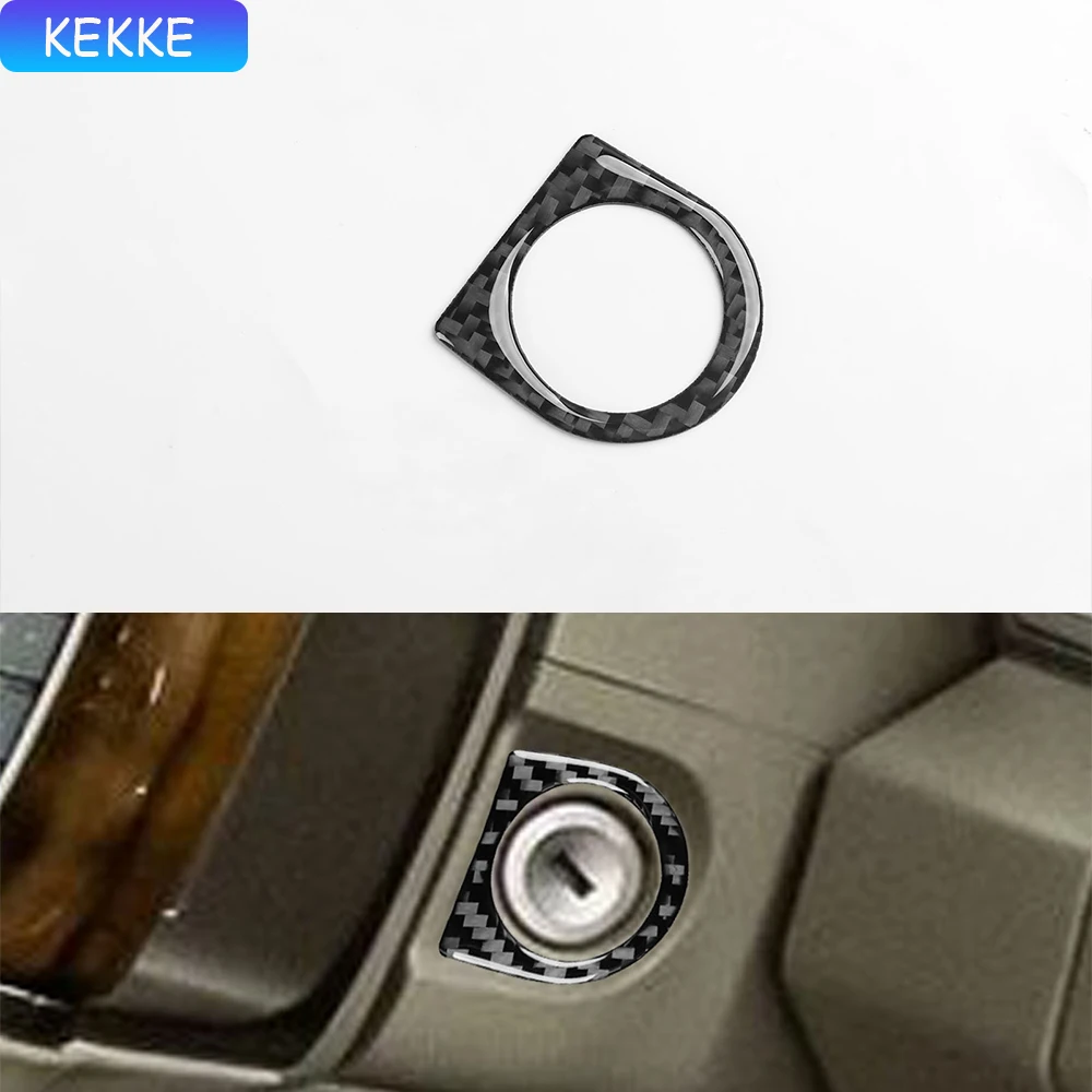 

For Lincoln Navigator（2007-2014）Ignition Switch Real Soft Carbon Fiber Trim Sticker Car Interior Accessories