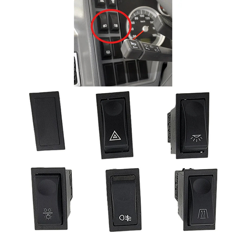 1 peça para iveco diário painel faróis dianteiro traseiro lâmpadas de neblina flash duplo luz interna do teto interruptor de botão