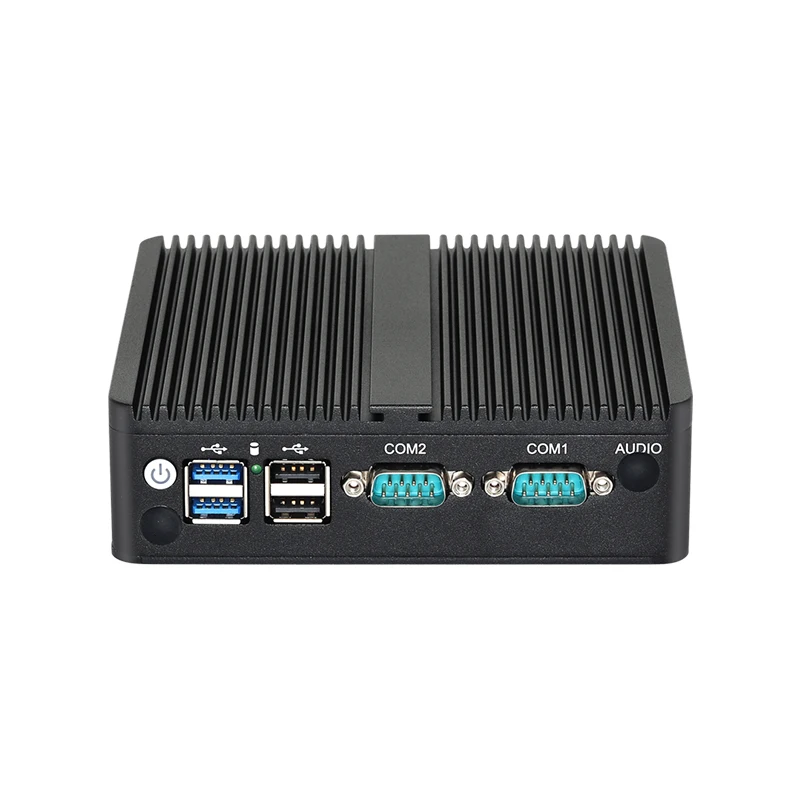 XCY PC industriale senza ventola Intel Celeron J6412 2x DB9 RS232/485 4x 2.5G Ethernet DDR4 M.2 NVMe SSD 6xUSB HDMI Slot SIM Mini-PCIe