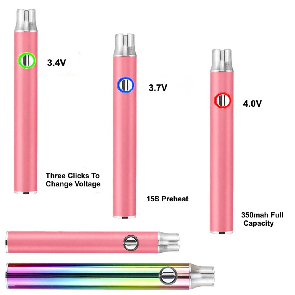 350mah 900mah 2.6V 4.0V Pen Shaped Button Battery Battery Pole Electric Soldering Iron Battery 510 Preheating Battery Pink Color