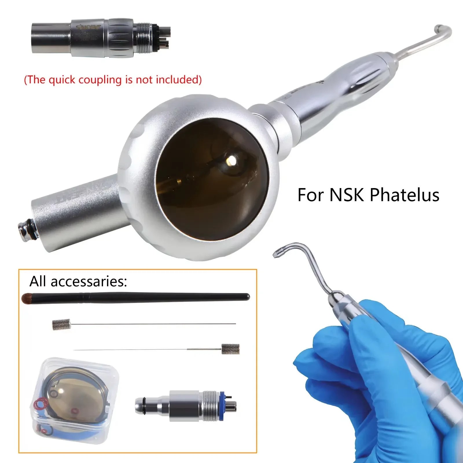 

Dental Polisher Hygiene Air Flow Prophy Unit Fit For NSK Phatelus Quick Coupler Coupling 2/4Holes