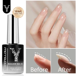Yokefellow 6 In 1 Builder Base Coat Gel Nail Polish 16ml Self-leveling Reinforcement Nails Strong UV Multifunction Gel Varnish