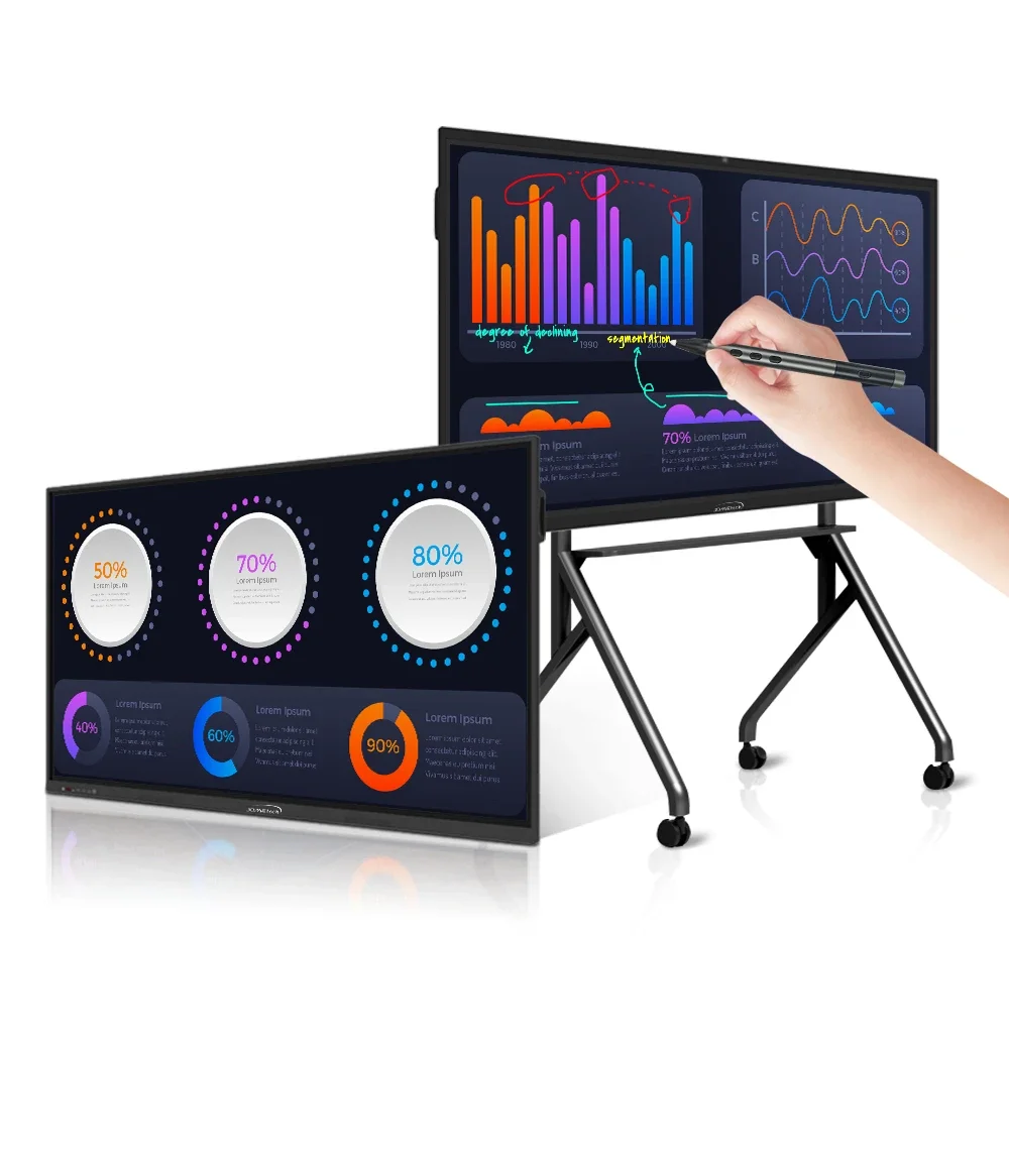 55 65 75inch Touch Screen TV Interactive LED panel dual operating system smart board interactive whiteboard india