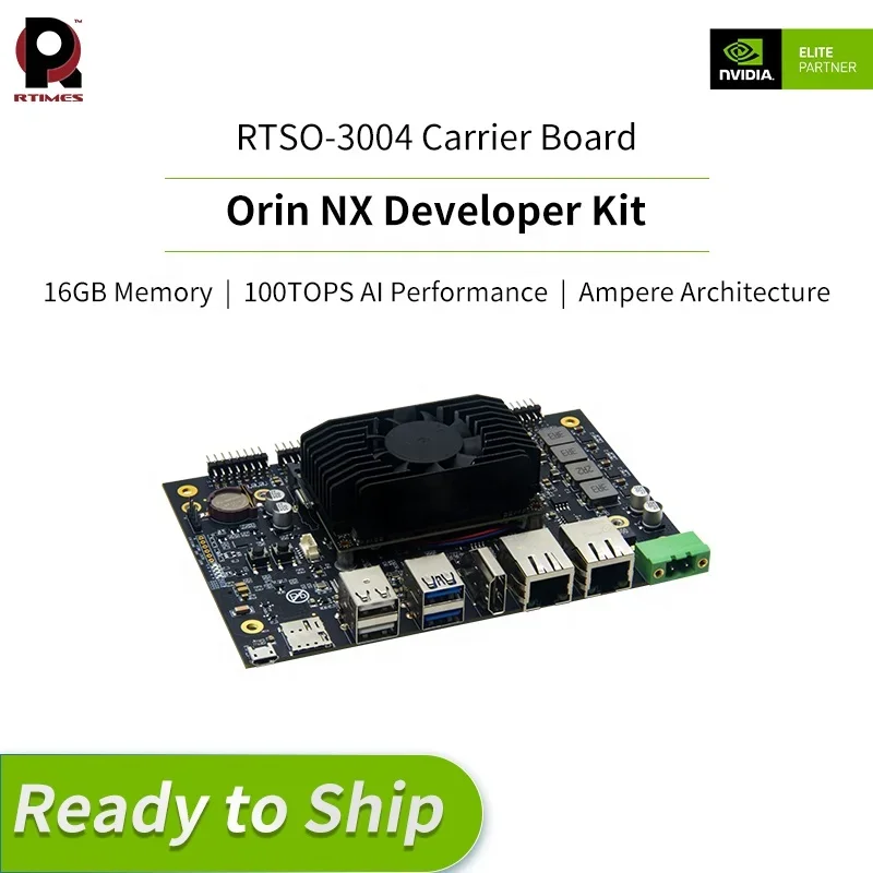 Realtimes Nvidia Jetson Orin NX Developer Kit RTS-OrinNX-DK02 Input Orin NX 8GB Module Carrier Board Heatsink Development Kit