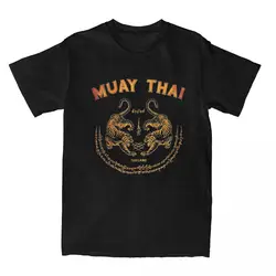 Muay Thai Tiger Sak Yant Kickboxing Accessories T-Shirts Men Women Thailand Casual 100% Cotton Unique Clothes