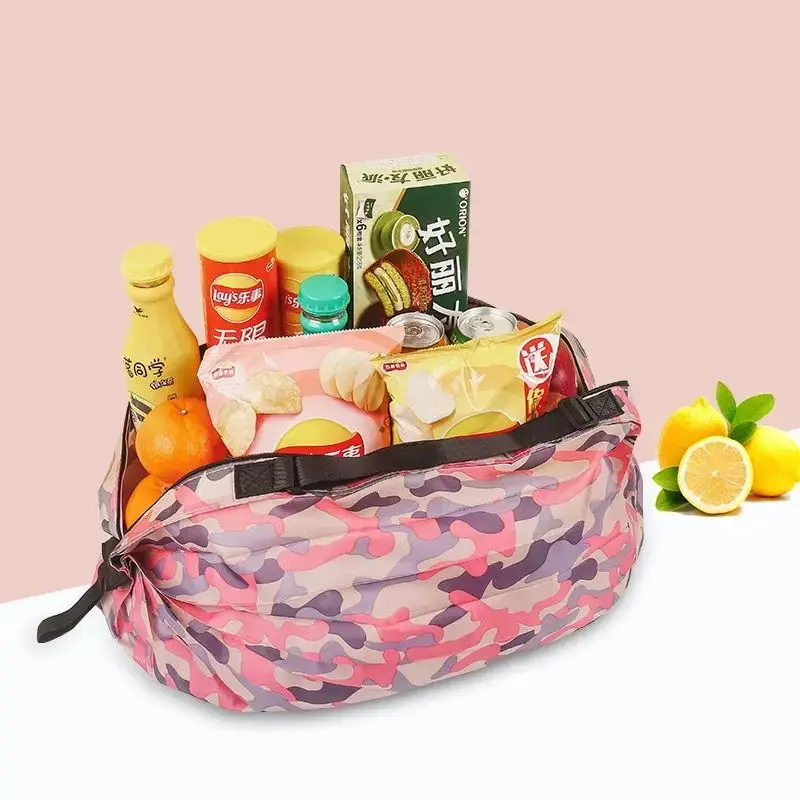 1PCS Folding Eco-friendly Shopping Bag, Travel Shoulder Portable, Thickened Grocery Bag, Supermarket Eco-friendly Bag