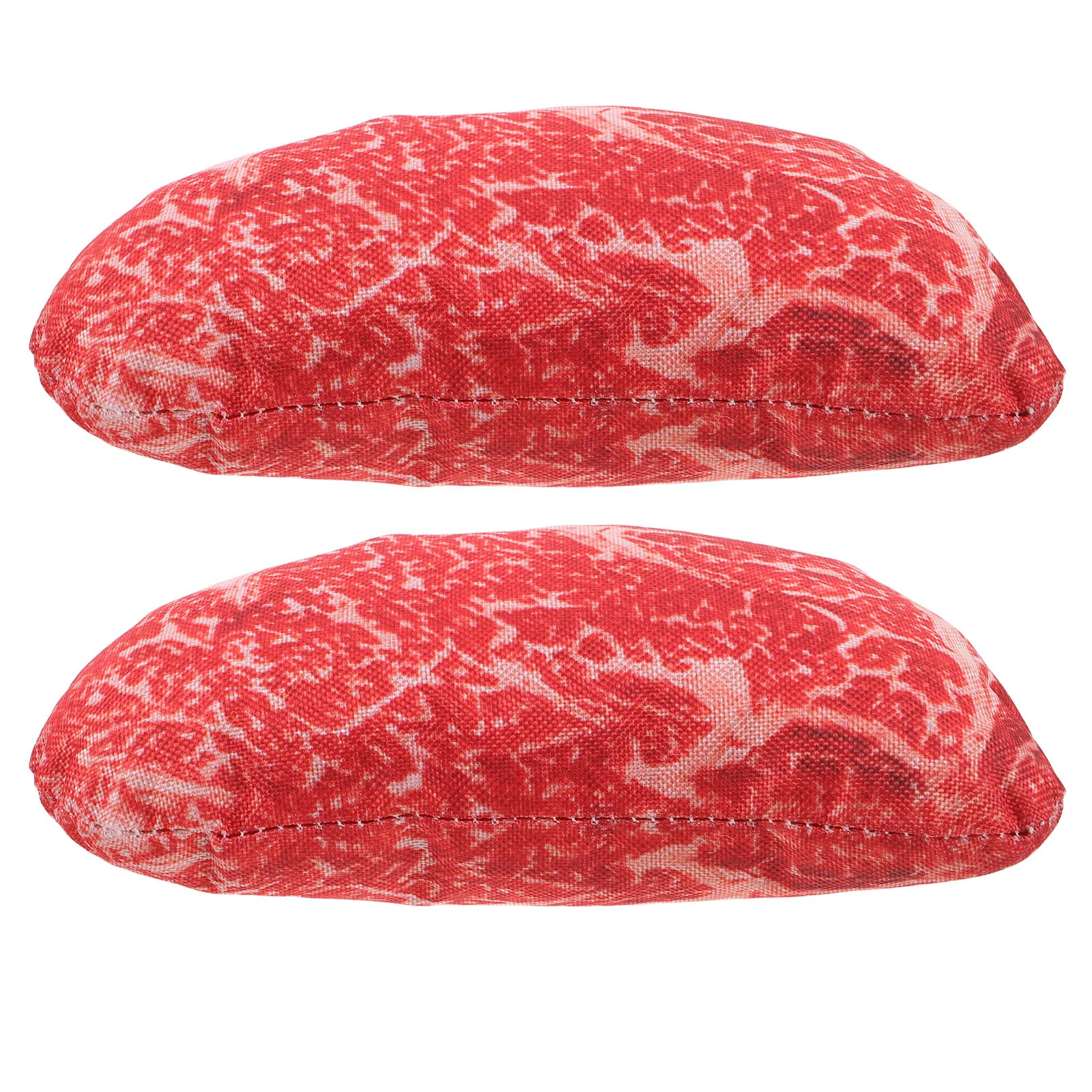 

2Pcs Dog Chew Steak Squeaker Sounds Puppy Teething Interactive Chewing Fun Realistic Fake Meat Simulation Tough Pet Bite