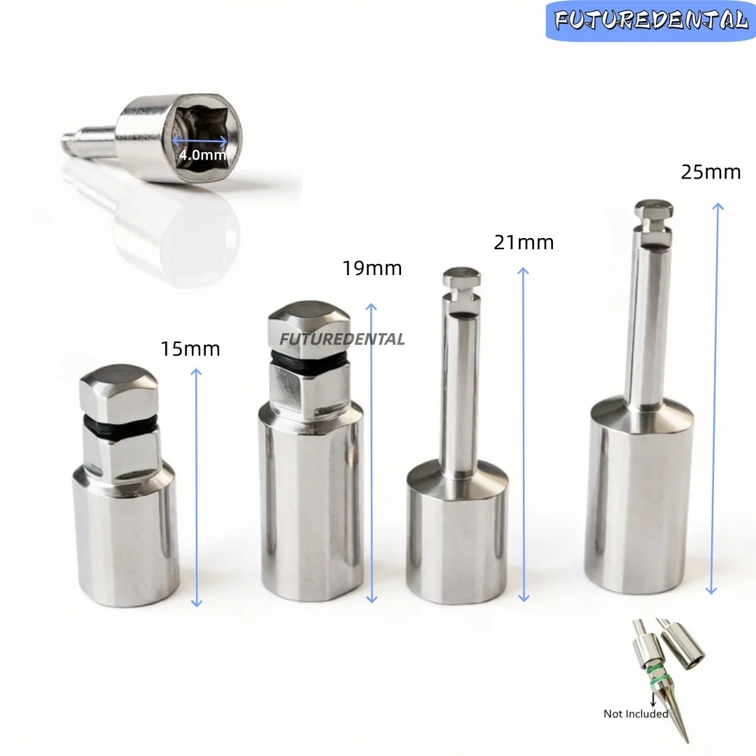 Ratchet Wrench Latch Adapter Extender Square Driver Extension Sleeves Dental Set for Crown, Bridge & Implant Procedures