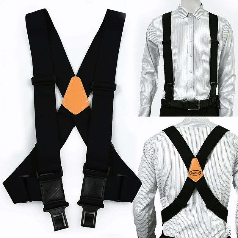 Men's 5cm Wide Adjustable Elastic Suspenders