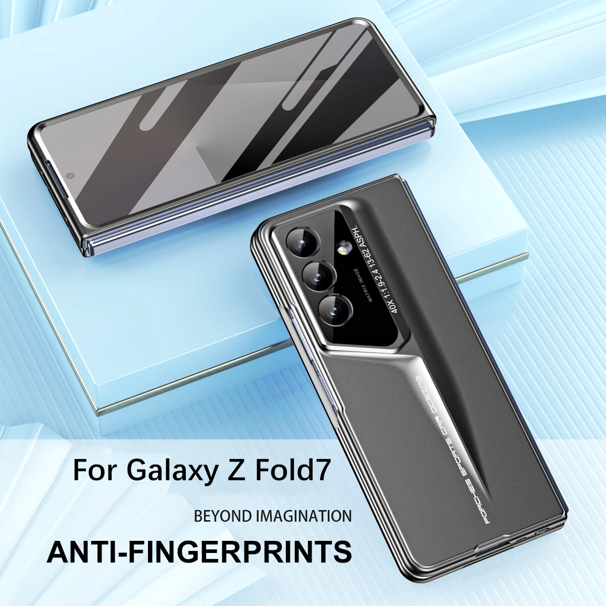 

Case For Samsung Galaxy Z Fold 6 5 4 Phone Cases Porsche Super Running Shell Membrane Integrated Z Fold6 Fold5 Protective Cover