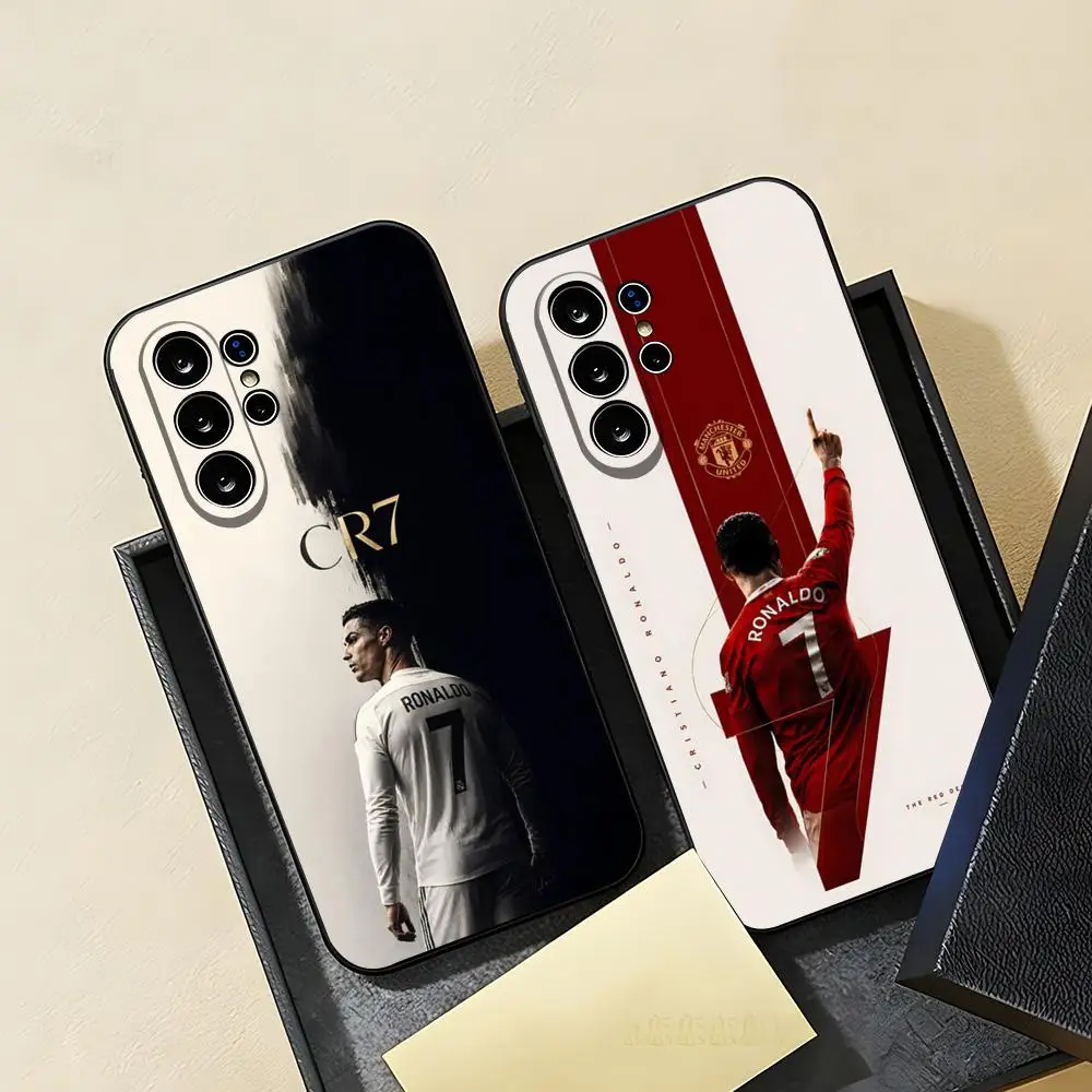 R-RoNalDo-ES CR7 Phone Case For Samsung A57 A37 A17 A56 A36 A26 A16 A25 A35 A55 A34 A24 A54 Black Soft Shell