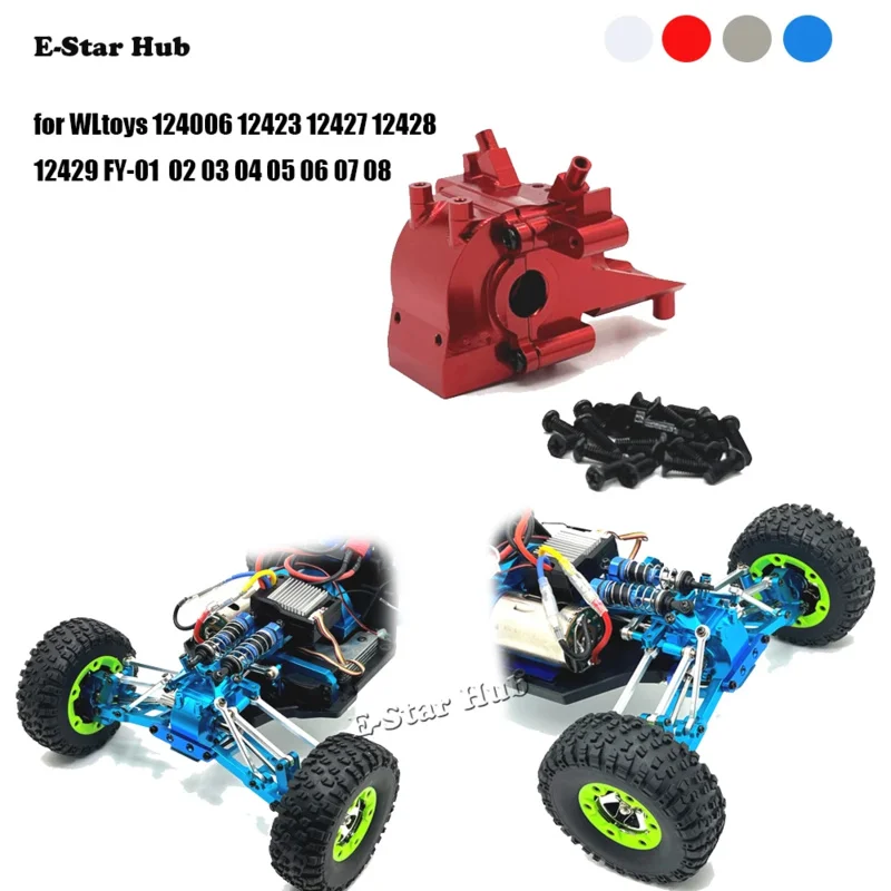 Przednia skrzynia biegów dla WLtoys 124006   12423 12427 12428 12429 FY-01 ON Akcesoria Metalowe części do modernizacji Model RC Crawler Car Buggy