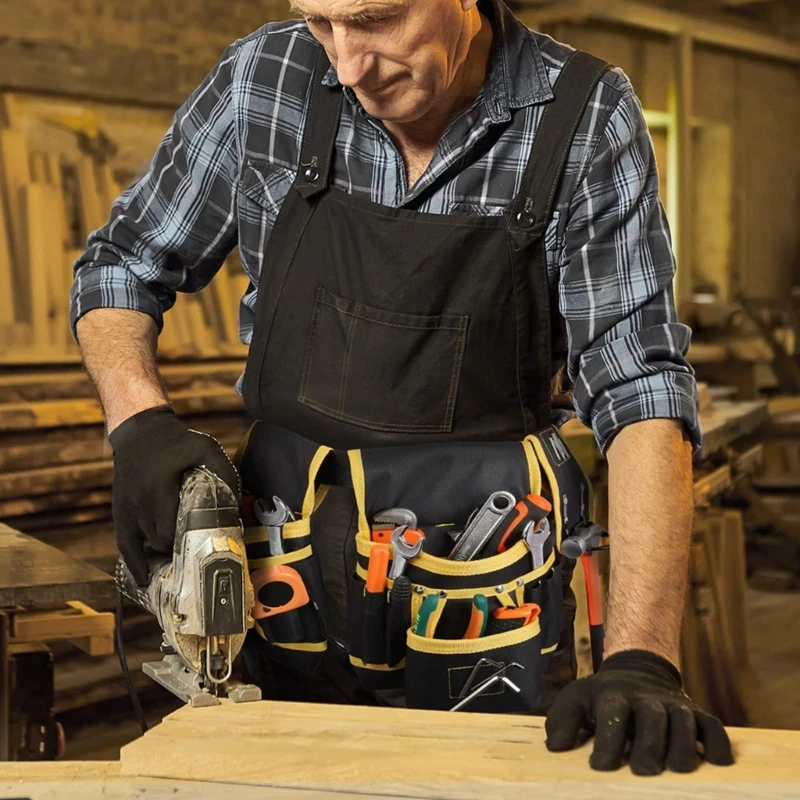 Tool Belt Pouch/Work Apron for Carpenters and Builders,Oxford Cloth Constructions, Adjustable Belt for Electrician