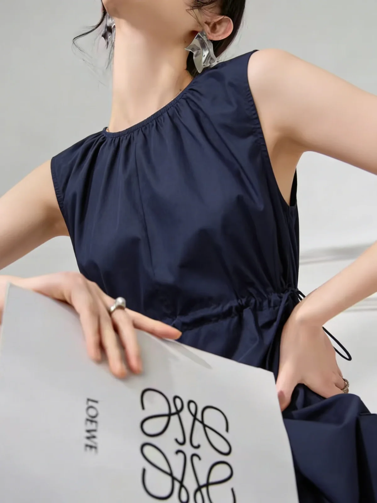 

Lulu Sleeveless Long Dress Women's Simple Design Summer New Style Sweet Style High Waist A-Line Skirt Casual Wear 100% Other ...