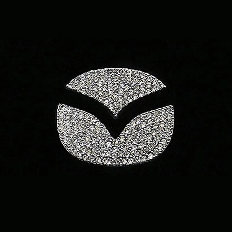 

Car Steering Wheel Logo Diamond Decoration Cover Sticker For Mazda 2 3 5 6 Axela Atenza Allegro CX3 CX5 CX7 CX9 CX30 Accessories
