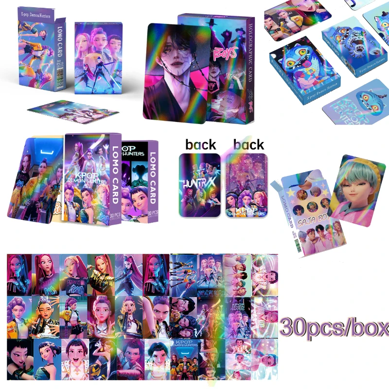 30 قطعة K-POP Huntrix Derpy SAJA الأولاد صور بطاقات أنيمي هانت الكرتون سلسلة LOMO بطاقات صغيرة التجارة لمحبي بطاقات ألعاب الهدايا