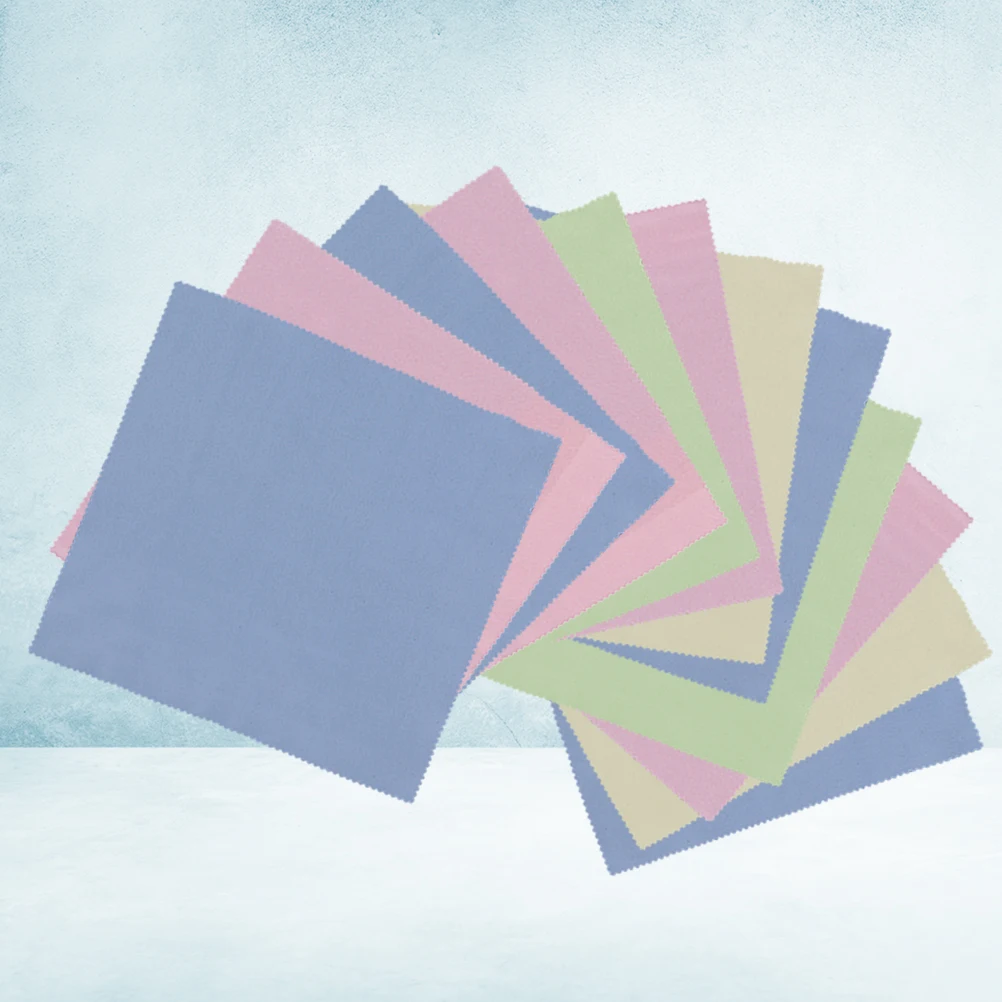 

12pcs 20X20Cm Lint Free Reusable Microfiber Cleaning Cloths For Eyeglasses Sunglasses Camera Lens Cell Phones Screens Quick Dry