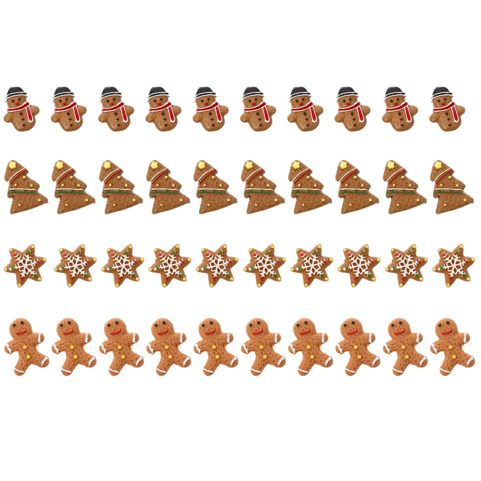 

40pcs Christmas Accessories Diy Craft Supplies For Phone Case Hairpin Making Handmade Jewelry Mobile Phone Case Decoration