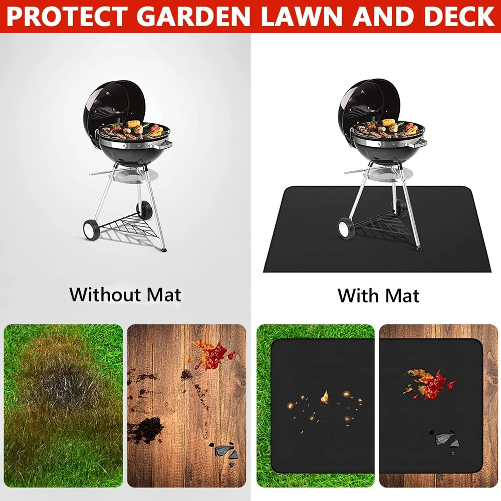 

Огнестойкий огнестойкий высокотемпературный коврик для камина, двухслойная защита пола из стекловолокна для деревянного камина