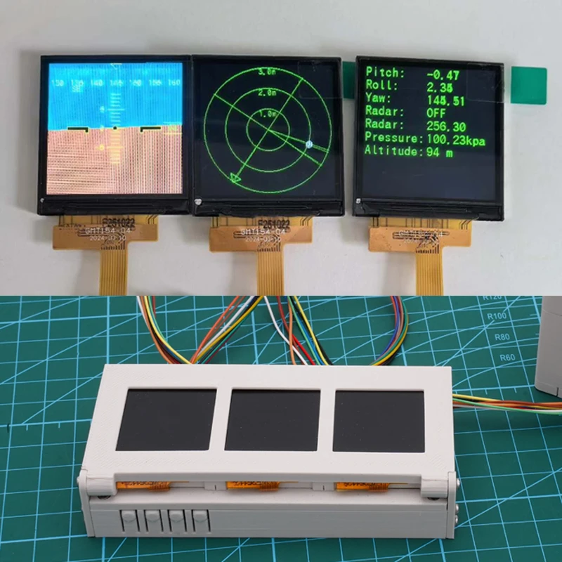 1 Set Simulations-Attitüdenindikator-Sensormodul RC-Modell Ultraschallradar ​   Kombinations-Kit DIY-Teile für UAV-Modell