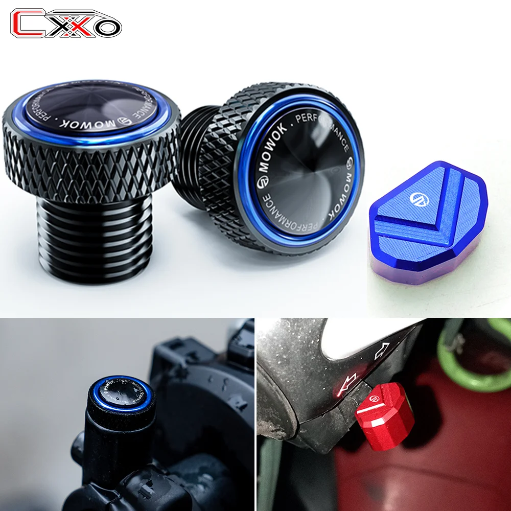 

MOWOK Fit For Yamaha MT 07 09 10 MT07 MT09 SP FZ09 FZ07 Motorcycle Mirror Hole Plugs Screws Bolts Cover Switch Button Keycap