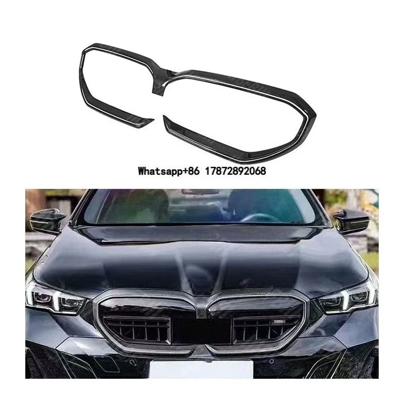 

For 2024+BMW 5 Series M5 G60 G90 Dry Carbon Fiber Grille Frame Dry Carbon Fiber Patch Front Grille Patch