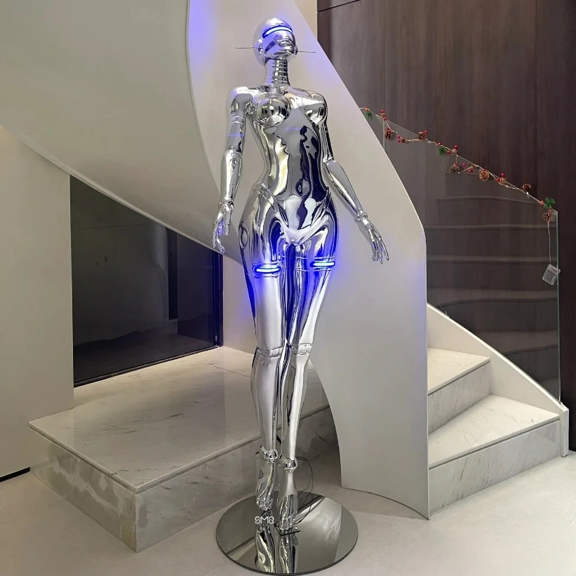 

Sculpture large technology luminous figure clothing store decoration