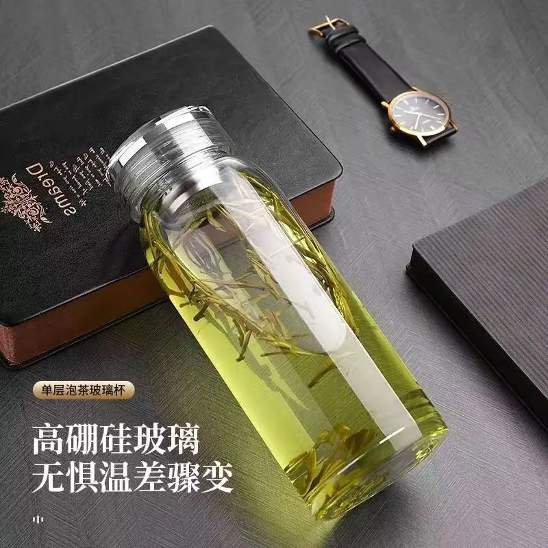 Single Layer Thick Large Capacity Cup Portable Crystal Transparent Tea For Men And Women