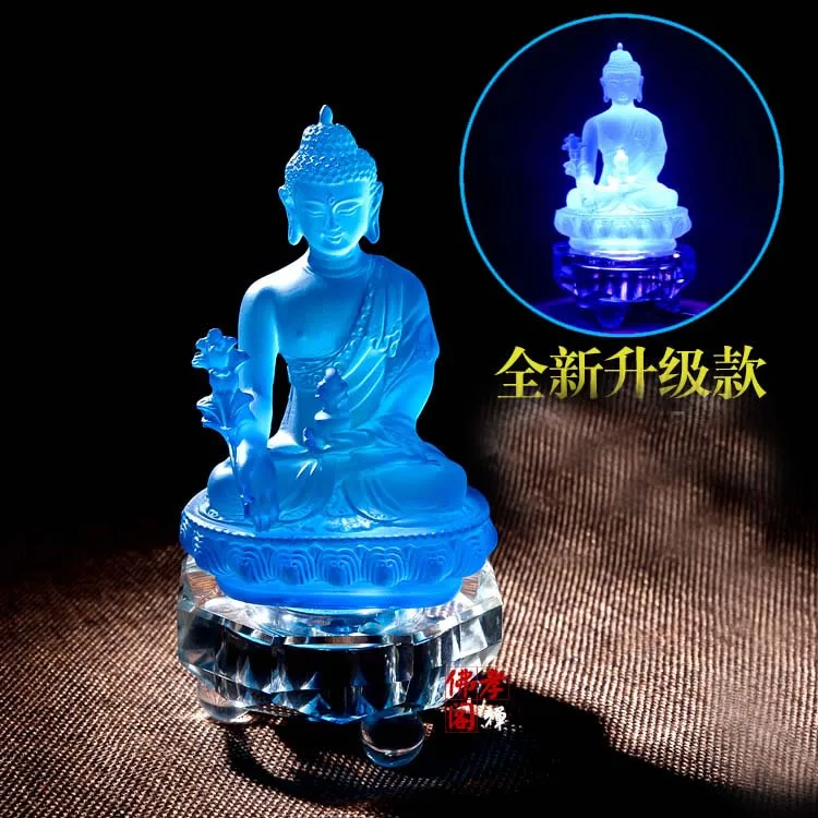 Großhandel für buddhistische Lieferungen #   Buddhismus Buddha lila Kristall der Medizin Buddha #   Bless Safe, viel Glück, wirksamer Schutz