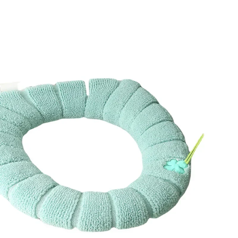 Winter Warm Toilet Seat Cover Mat Bathroom Toilet Pad Cushion with Handle Thicker Soft Washable Closestool Warmer Accessories